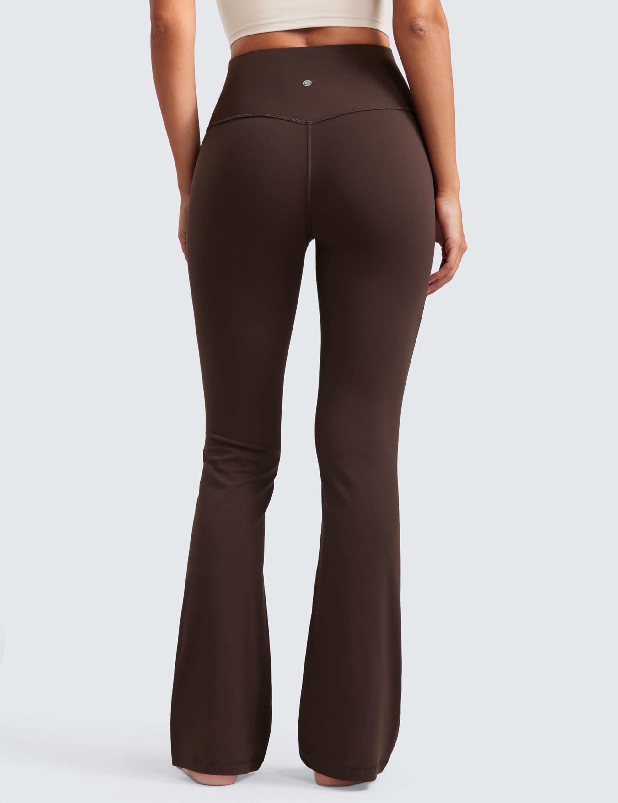 CRZ YOGA Damskie spodnie Butterluxe z wysokim stanem i rozszerzanymi nogawkami do jogi Bootcut z szeroką nogawką i kieszenią Lounge - 81cm
