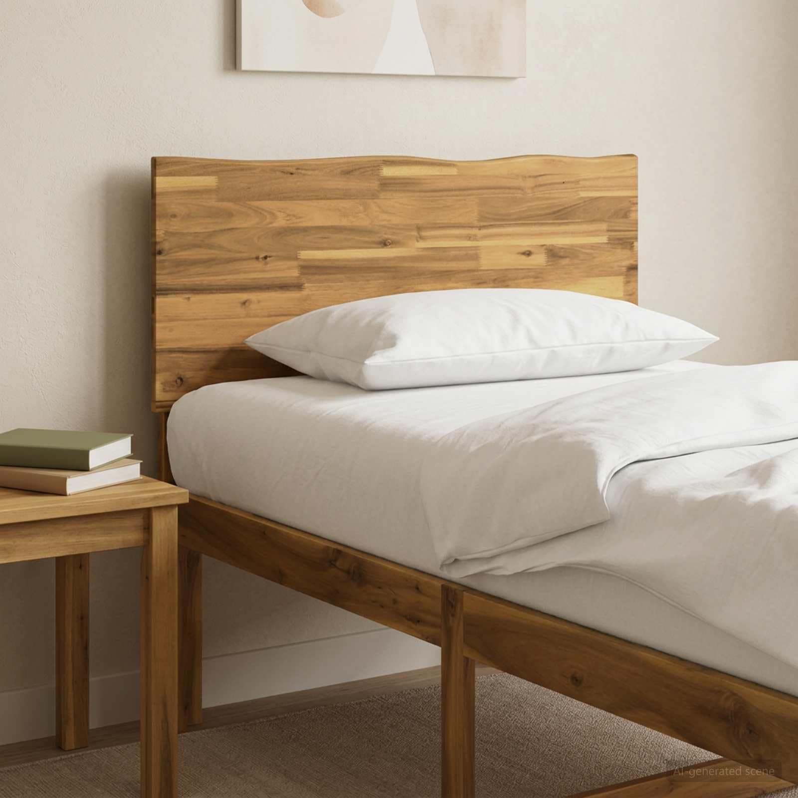 Festnight Bett Kopfteil 100 cm Bettkopfteil Holz Bettrückwand Bed Headboard Massivholz Akazie