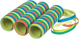 amscan 9904637 - Stelle filanti, 3 Rotoli da 18 Tubi, Carta, Decorazione, Festa a Tema, Carnevale