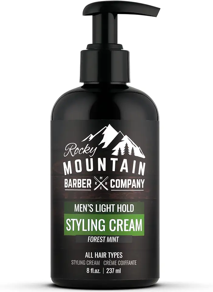Rocky Mountain Barber Company Styling Hair Cream, White