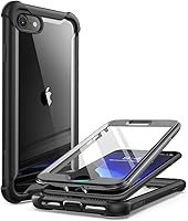 Vista 9 de i-Blason Ares - Funda para iPhone SE 2022 (3ª generación), [protector de pantalla integrado] Funda transparente resistente de doble capa para iPhone