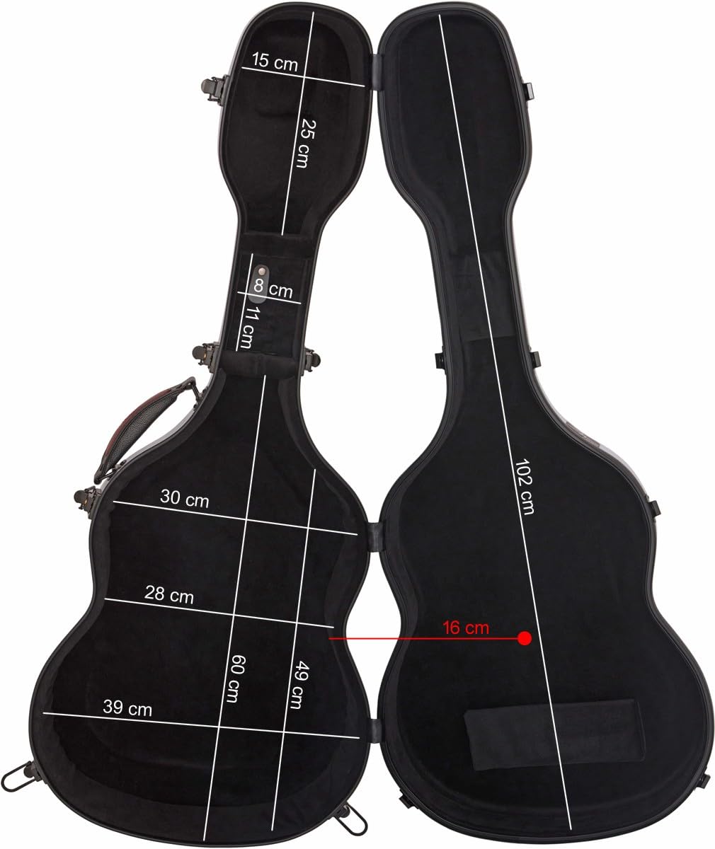 M-Case Sagomata Custodia per chitarra Classica 39” - 4/4 Fiberglass Ultra Light special argento