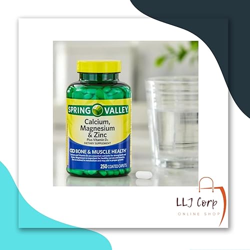 Miniatura 4 de 2 cápsulas recubiertas de calcio, magnesio y zinc más vitamina D3 de Spring Valley, paquete de 250 unidades con planificador semanal de píldoras +