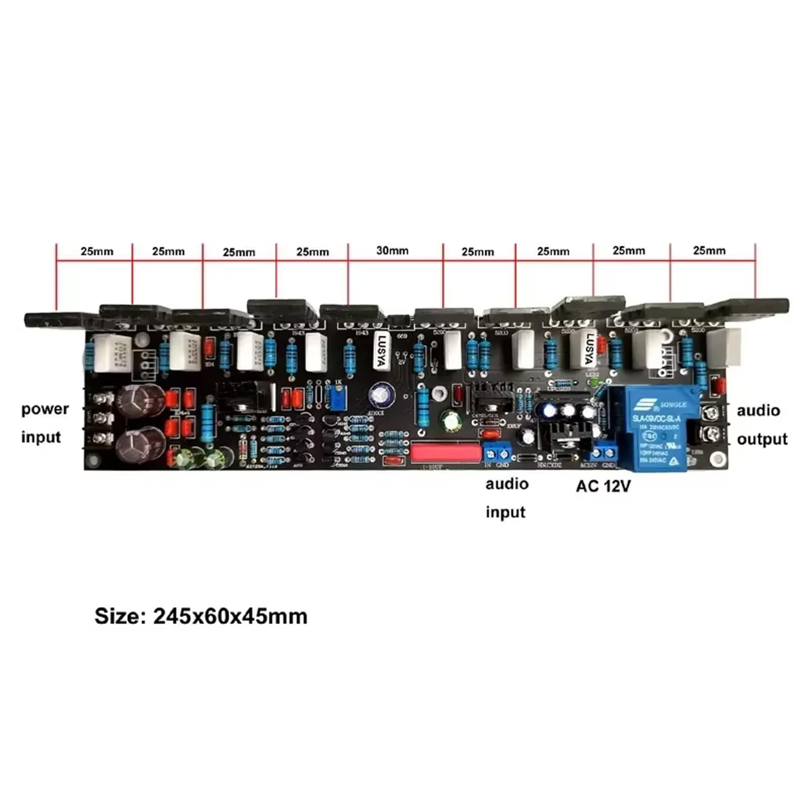 Circuito amplificatore da 500 W alte prestazioni Transistor A970 / C2240 Doppio design differenziale Amplificatore potenza stereo avanzato per altoparlanti