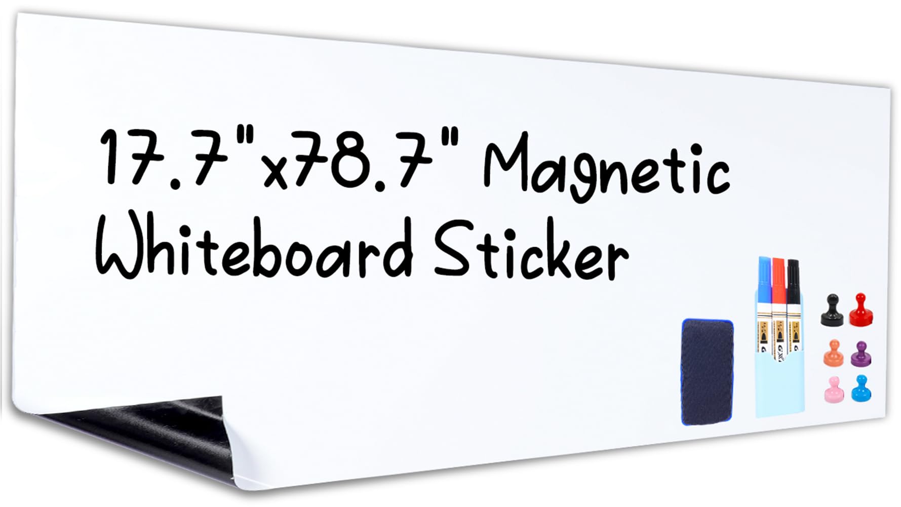 HAMIGARWhiteboard Sticker Paper for Wall 17.7x78.7 Inches