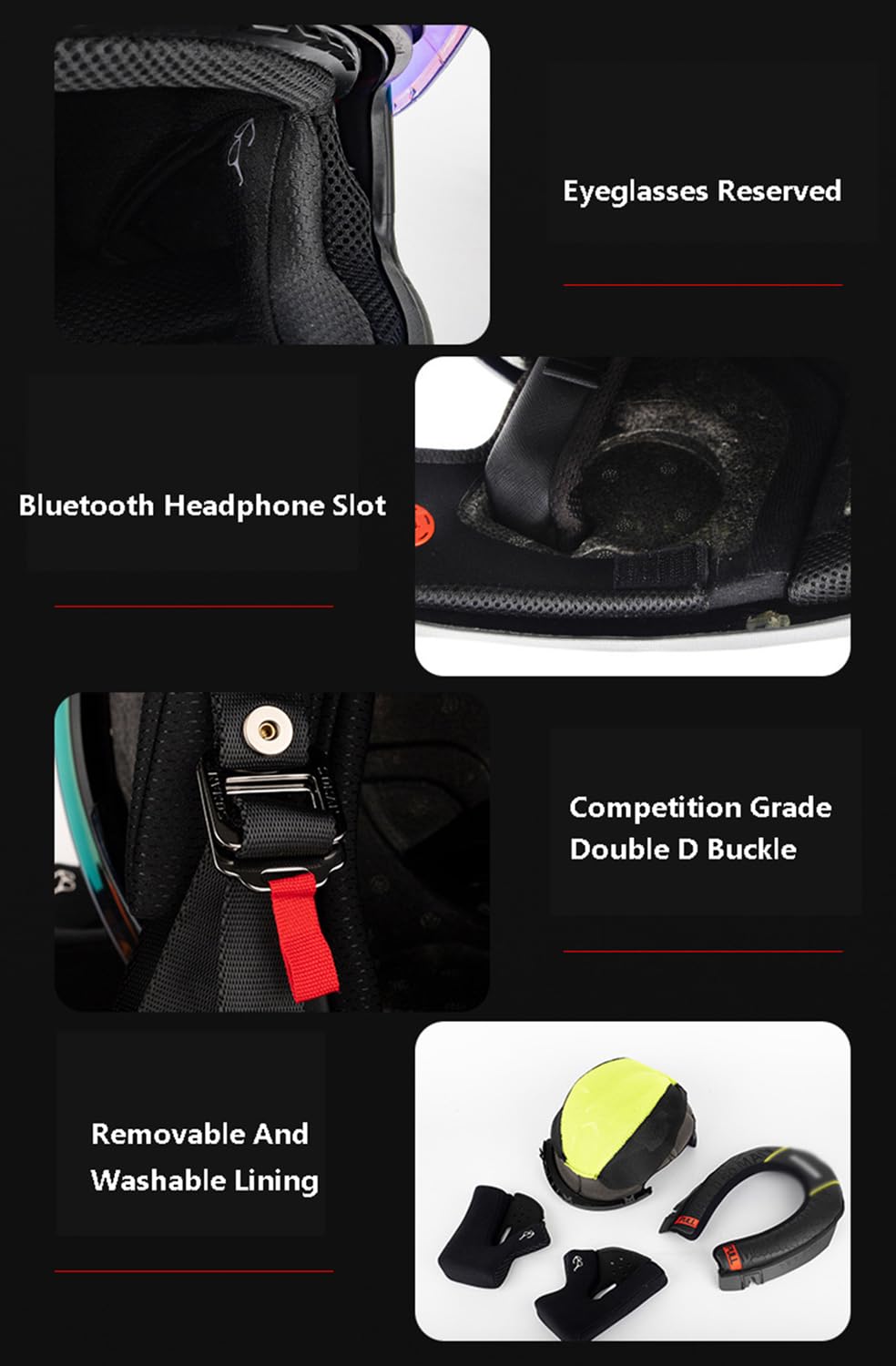 Casco Moto Fibra de Carbono con Visera Tintada Homologado ECE DOT Casco Moto Integral Casco de Moto Scooter Casco Moto de Carretera para Mujer Hombre Adultos