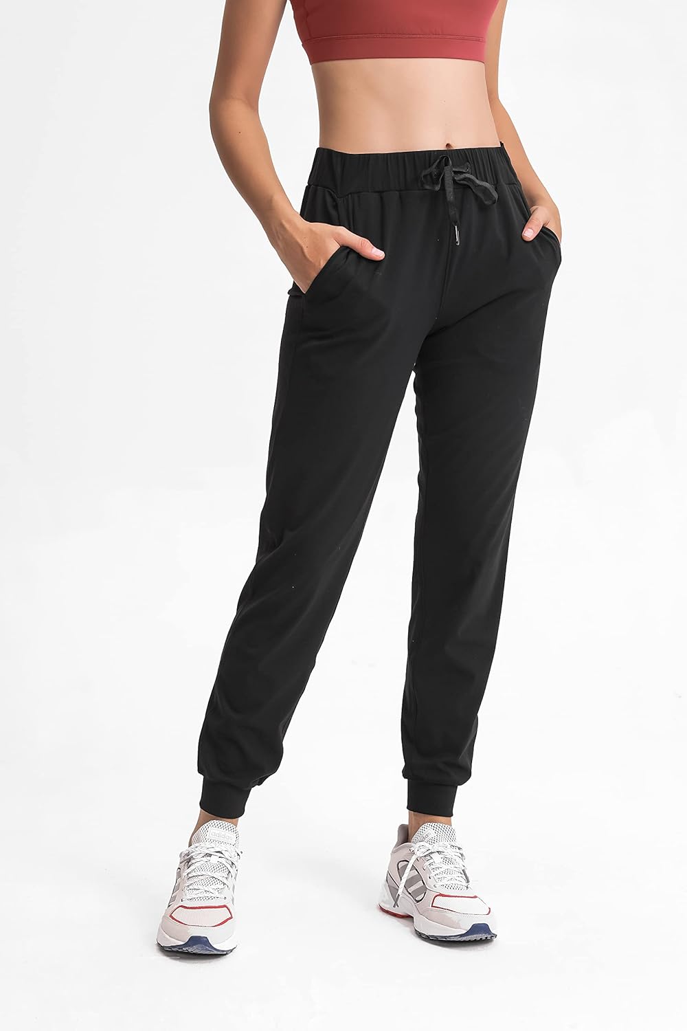 Women's Athletic Joggers Pants with Pockets Drawstring Running Sweatpants for Workout Jogging Lounge - Image 5