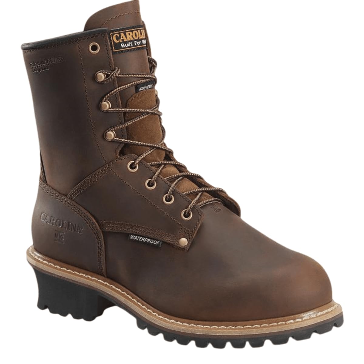 Carolina Elm 8" Internal Metguard Insulated Waterproof Steel Toe Work Boots for Men - 600G Thinsulate, with Oil & Slip Resistant Outsole, EH-Rated