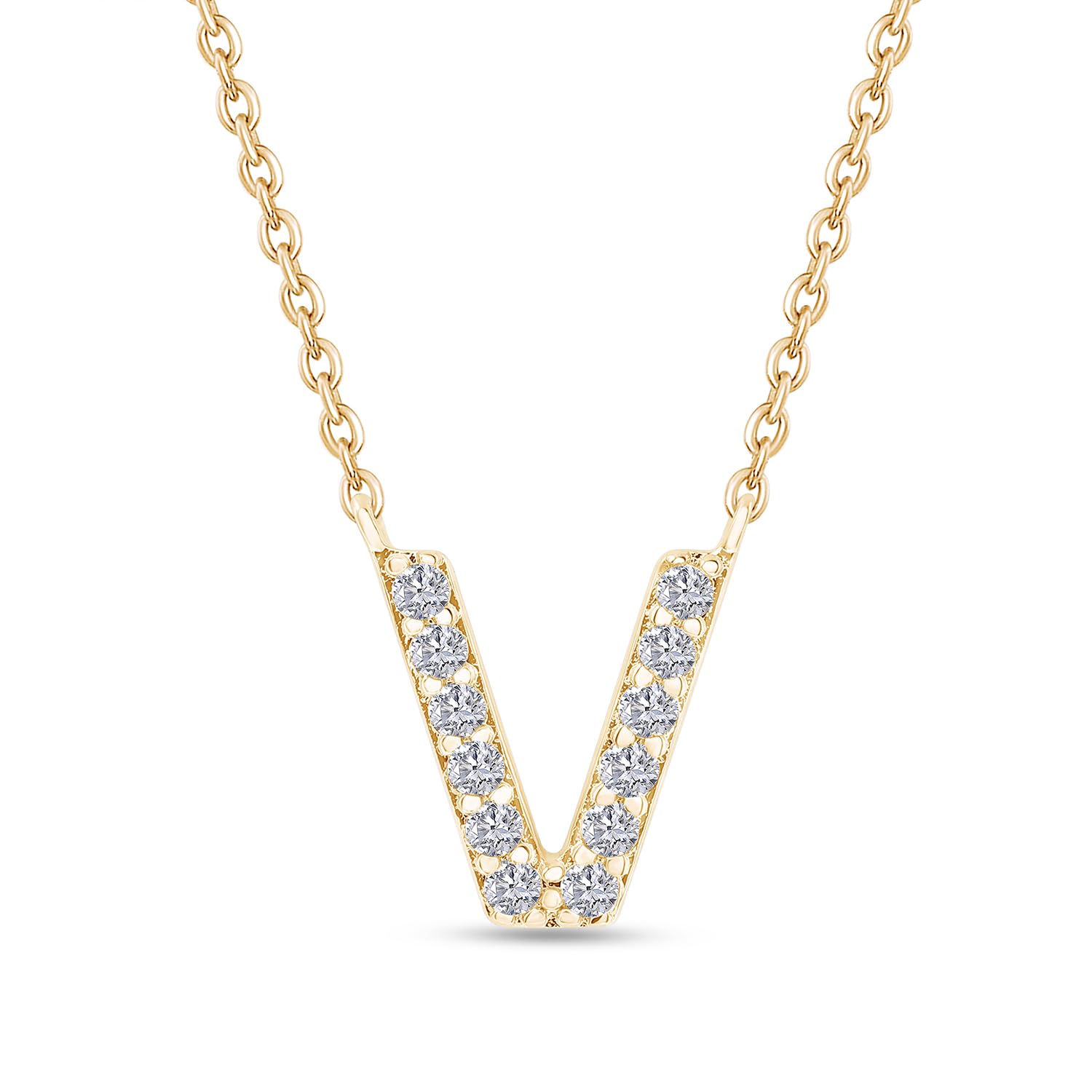 18K Gold Plated Initial Necklace | Moissanite Diamond Alphabet Necklace | Dainty Necklaces for Her | Letter A-Z Pendant Necklace |18" + 2" Adjustable Chain