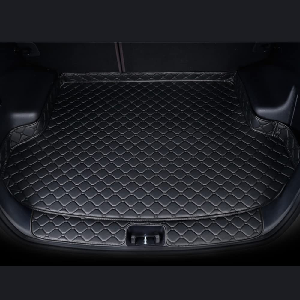 SUROK Car Trunk Mat for Lexus RX 450H L AL20 2019-2022, Leather Car Boot Mat, Boot Liner Mat Tailored Protector Interior Mats Anti-Slip High Side,Black-Black