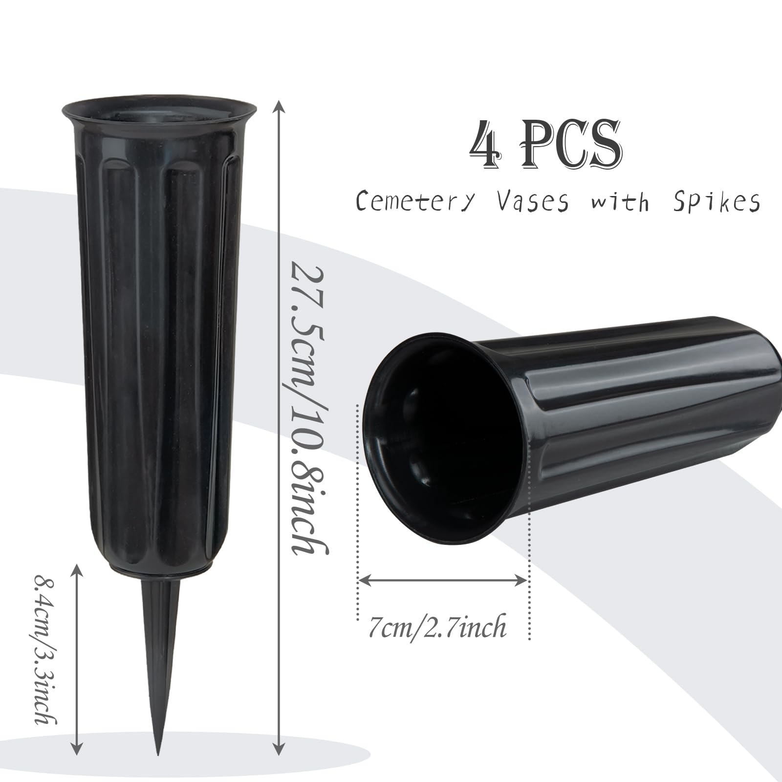 4 pieces Grave Vases with Spikes - Image 2