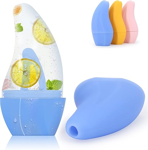 IBN G Rodillo facial para el cuidado de la piel, rodillo facial de cubitos de hielo, masaje facial de hielo, paquete de hielo facial, molde de hielo