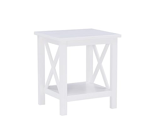 Linon Antique Modern Classic Nelson White End Table