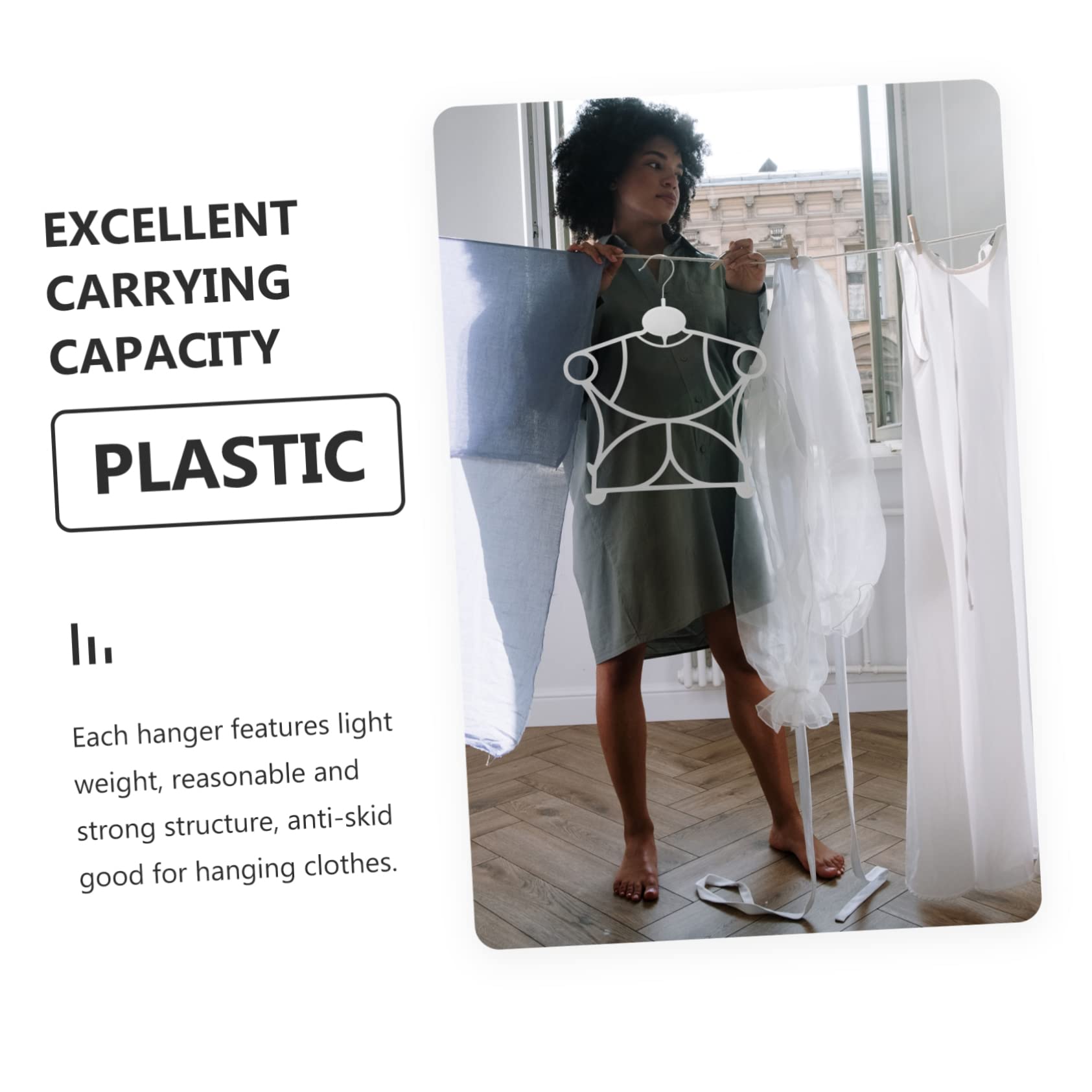 Hohopeti Clothing Hangers Kids Hangers Set 10pcs Multi-use for Skirts Coats Pants Space-Saving Design