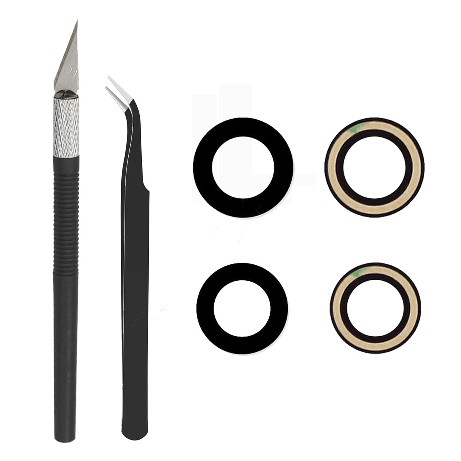 Cristal de cámara trasera para iPhone 15 con adhesivo y herramientas 7