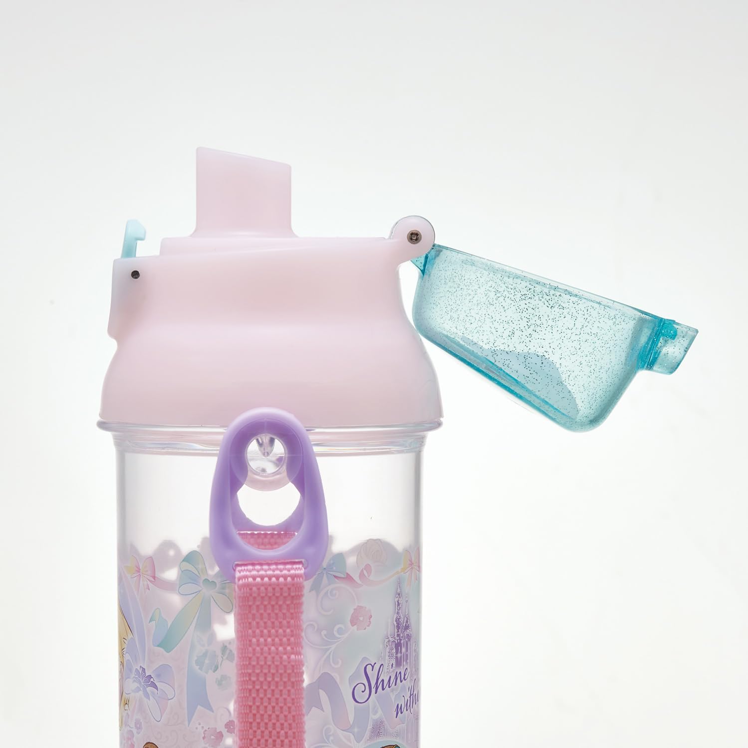 Skater PSB5TR69006 Children's Clear Water Bottle, 16.2 fl oz (480 ml), Plastic, Clear Bottle, Made in Japan, Disney Princess, 25 Girls