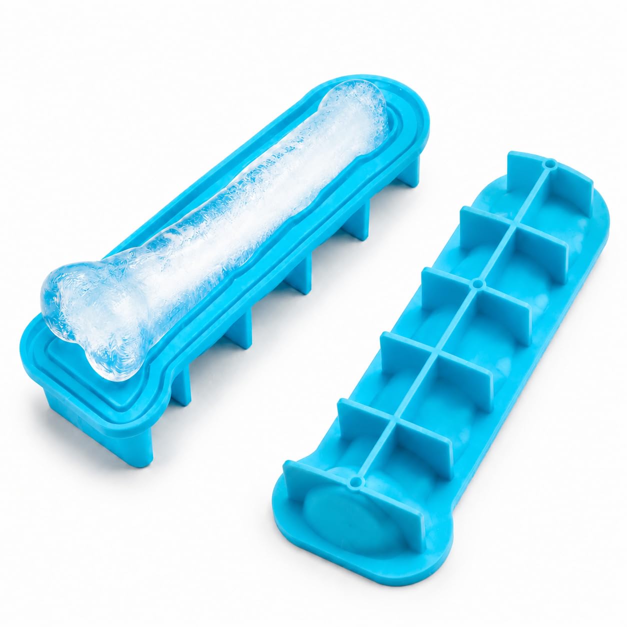 Adult Prank Mold Tray,Funny Penis IceMold Silicone Mold,Extra Large Adult Prank Icecube Molds,Suitable for Freezers, Ice Drinks, Juices, Whiskey, Cocktails (Blue)