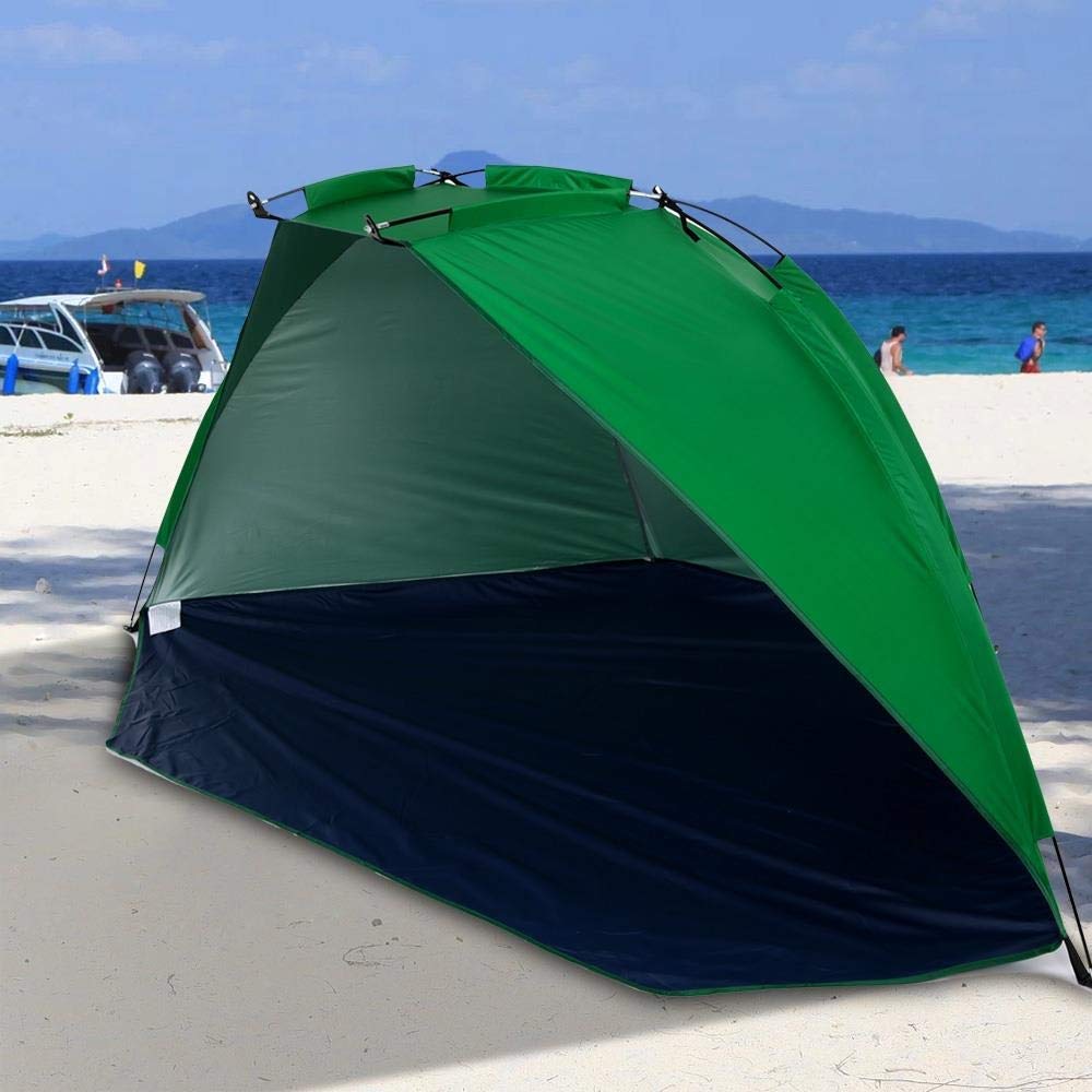 Schnelle Eröffnung Pop-up-Zelt Strand Markisen Sonnenschutz halb geöffnet wasserdichtes Zelt Schatten Ultraleich für Camping-Fischerei Picknickpark im 