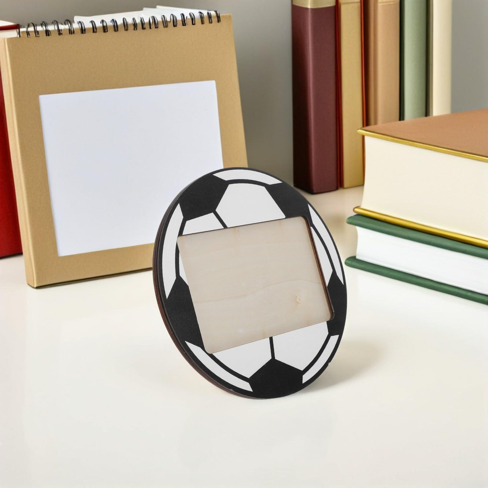NUOBESTY 6 Piezas Marco de Fotos de Madera Negro para Escritorio y Mesa con Diseño Deportivo Único, Fácil de Limpiar y Mantenimiento Sencillo para Decoración de Fútbol