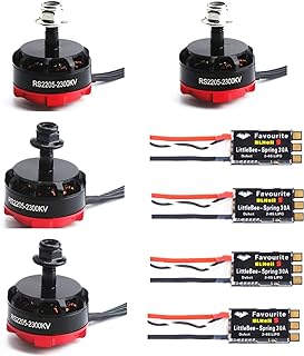 Motor sem escova 2205 2300KV 4 peças motor giratório dianteiro reverso e 4 peças 30a esc para multicóptero drone de corrida fpv rc CAIJI