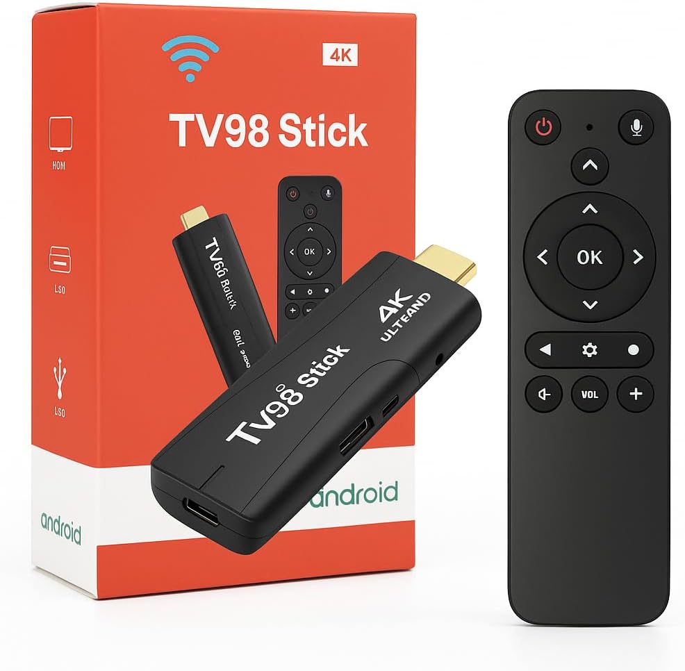 Hihting Android TV Stick 4K Mini Smart Tv box DDR4 2GB RAM 16GB Quad-Core 64bit Dual 2.4G/5G WiFi HDR10+ Ultra USB HD Smart TV STICK Box Streaming Media (H 2+16) Hihting Android TV Stick 4K Mini Smart Tv box DDR4 2GB RAM 16GB Quad-Core 64bit Dual 2.4G/5G WiFi HDR10+ Ultra USB HD Smart TV STICK Box Streaming Media (H 2+16)