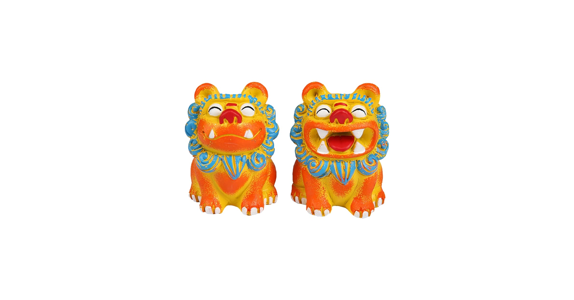 Amazon.co.jp: シーサー 2体 ペア 5色 風水 置物 インテリア オブジェ