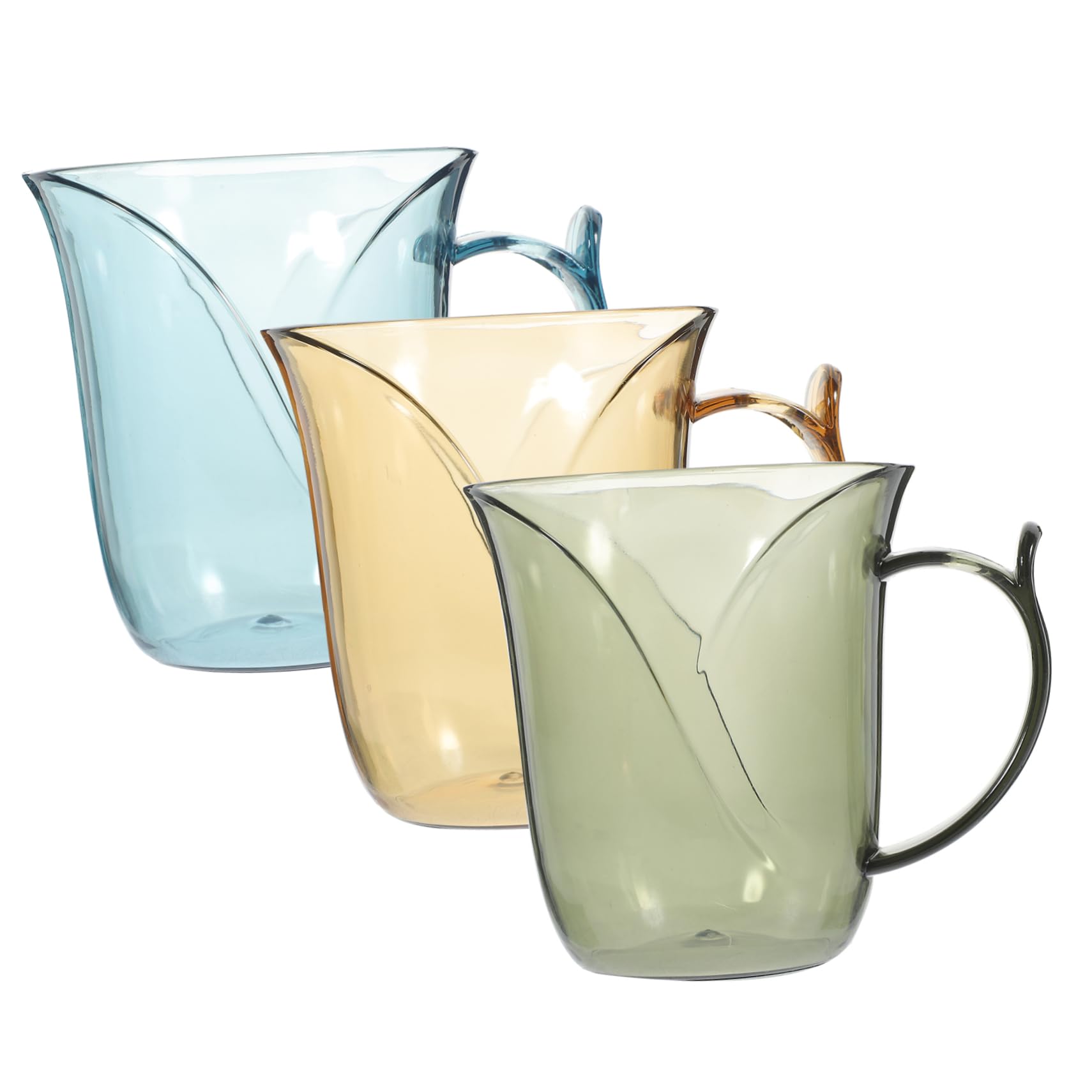 STOBAZA 3pcs Transparent Mouthwash Cups Lightweight Bathroom Tumblers for Toothbrushes for Daily Use Travel and Camping Includes Holders for Easy Storage