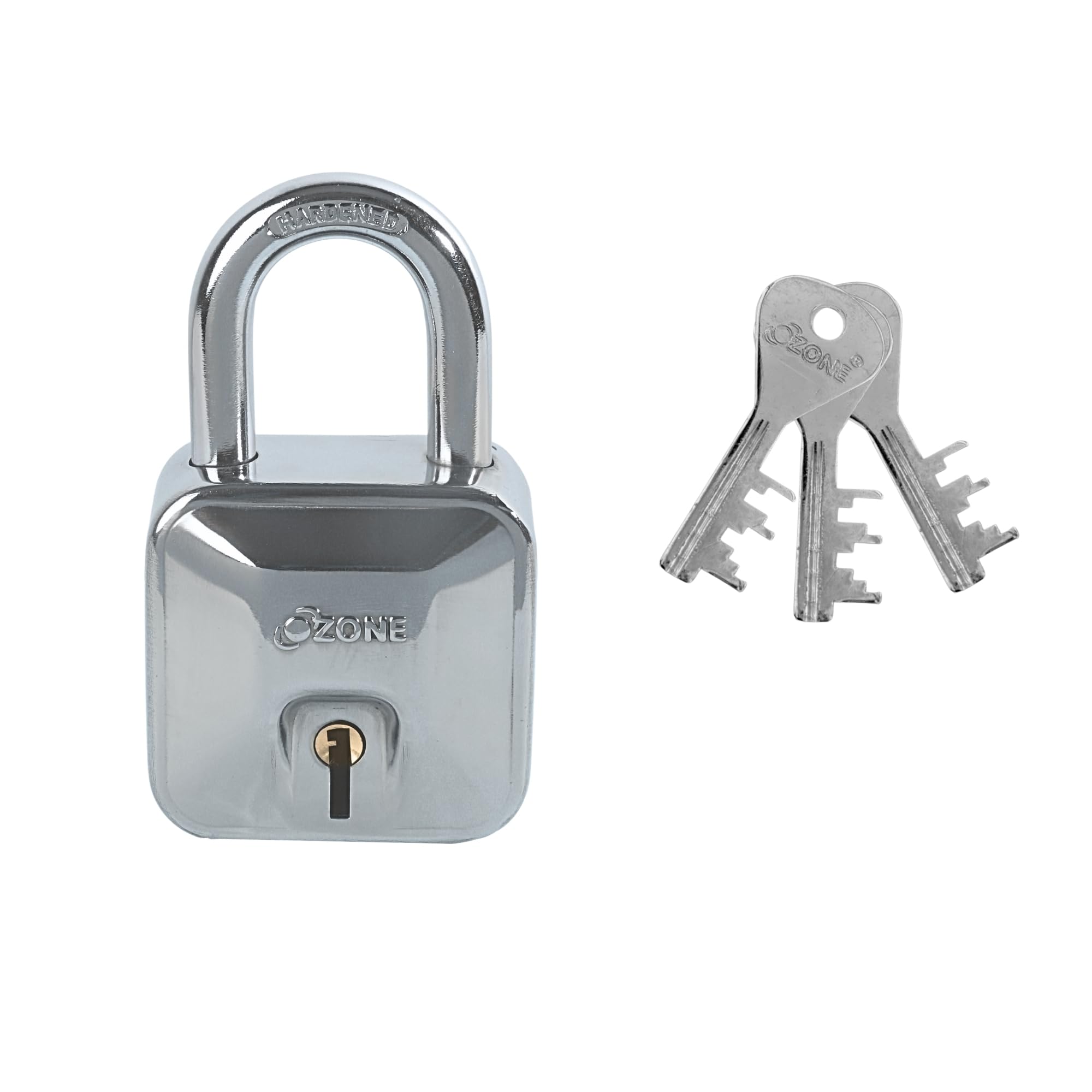 Ozone 8-Lever Stainless Steel Padlock | High-Security Jointless Body with Hardened Shackle & 3 Coil Keys | Rust-Resistant SS430-picture-48