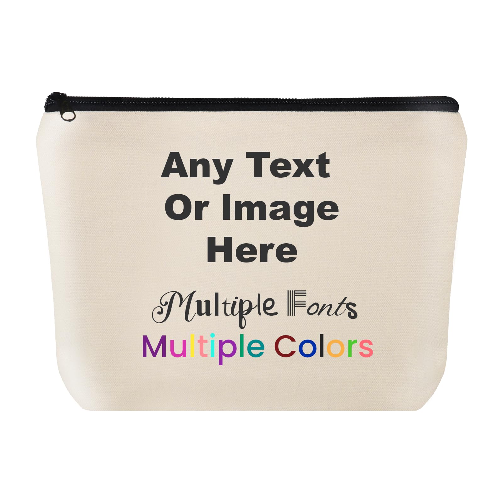 Party to Be Custom Travel Makeup Bag with Your Photo/Text, Personalized Travel Cosmetic Bag with Picture, Birthday gift for Girls Women