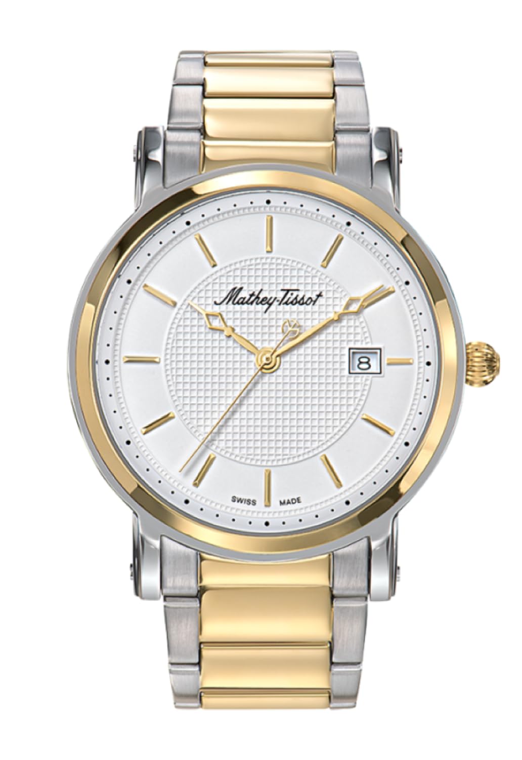 Mathey-Tissot Stainless Steel Swiss Made Analog White Dial Mens Watch - Hb611251Mbi, Band Color:Multicolor (B09GYFP4SD) Amazon Price History, Amazon Price Tracker