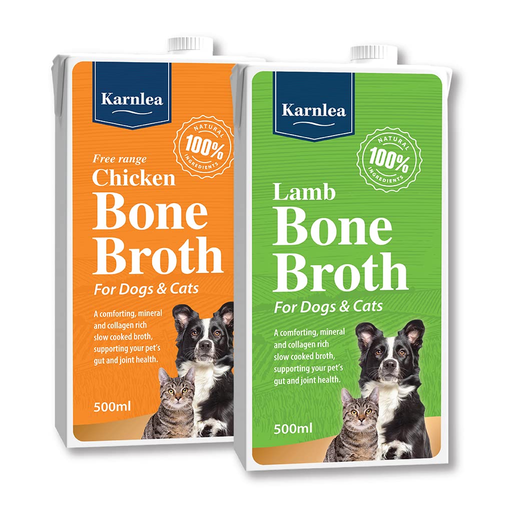 Karnlea Pets Real Bone Broth - 1x Chicken, 1x Lamb