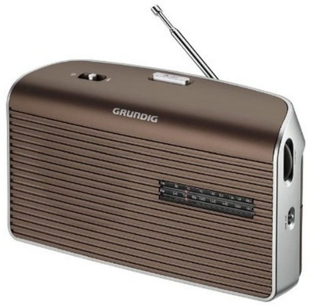 Grundig GRN1550 Music60 Radio, Marrone/Argento