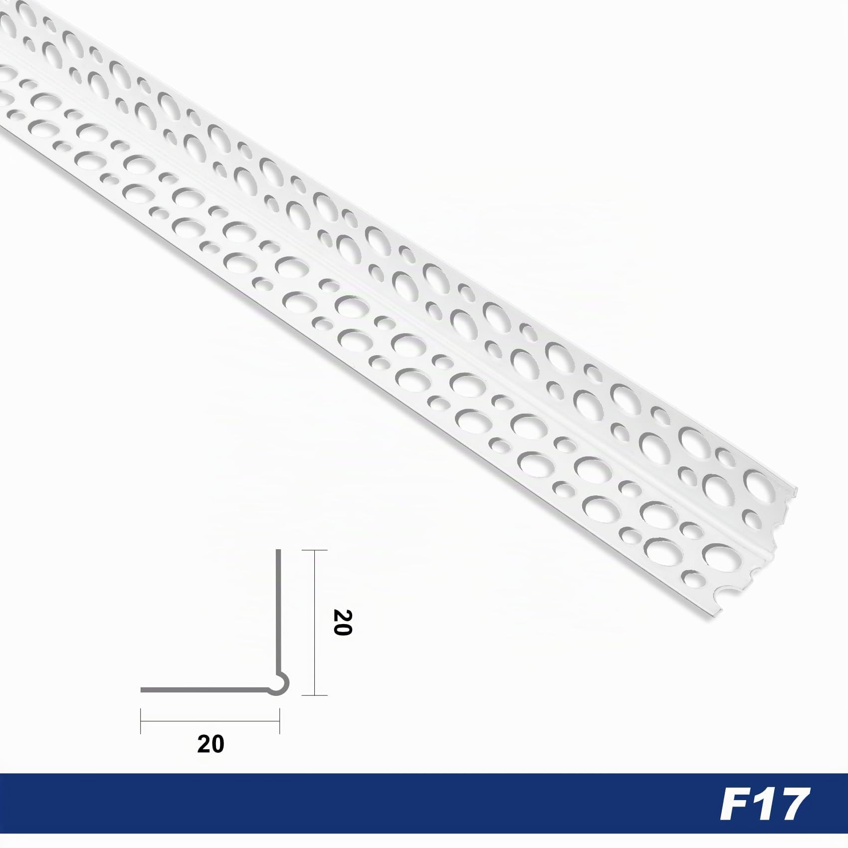 20 Meter | Trockenbau Eckschienen PVC 90° | Effector | Ecke F17
