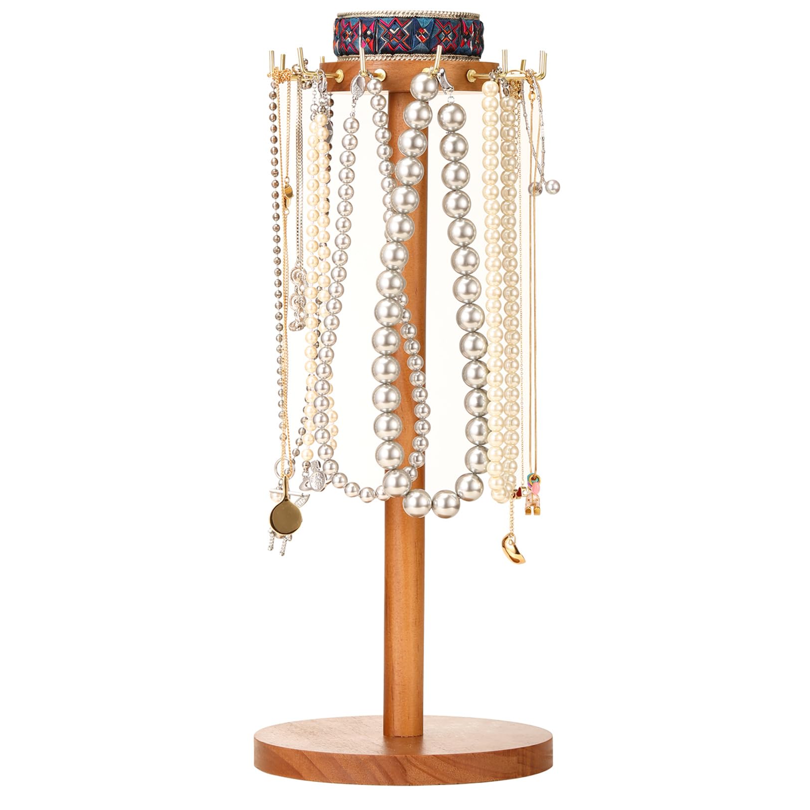 Présentoir à Bijoux 3 étages Avec Plateaux Rotatifs H25,5 Cm - Noir