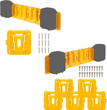 6 Pack + 10 Pack Battery Mount Holder Compatible for Dewalt 20V/60V Battery Dock Holder