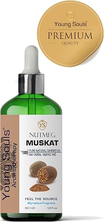 Young Souls Aromatherapy Nutmeg Carrier Oil Muskat Bitkisel Sabit Yağ 50 ml