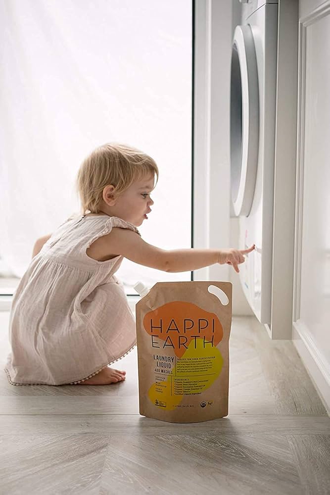 Amazon | Happi Earth洗濯用洗剤（ボトル付）認定オーガニック *再生