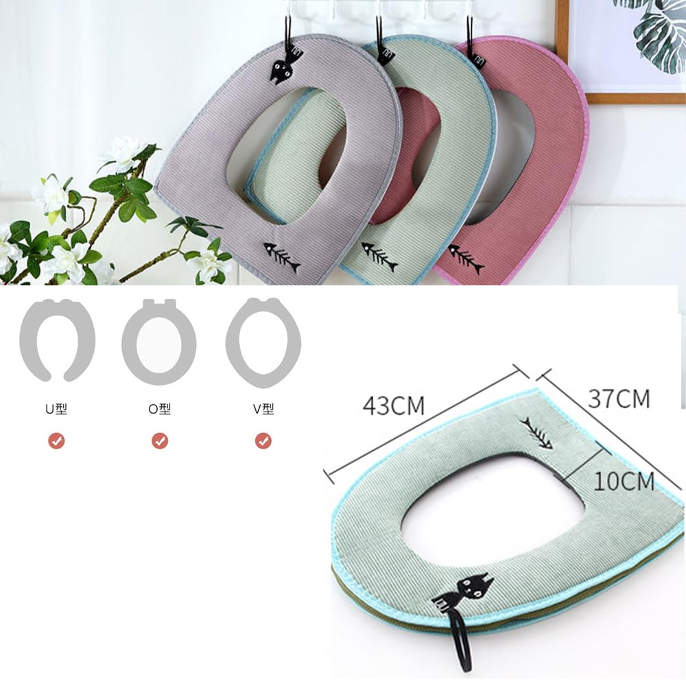 Asiento De Inodoro Con Cremallera, Modelo Para El Hogar, Bordado, Para