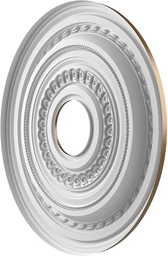 Miniatura 10 de Ekena Millwork CMP16CO Cole Medallón de techo de PVC termoformado (se adapta a toldos de hasta 4 12"), 16" OD x 3 12" ID x 1" P