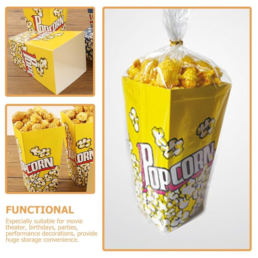 ポップコーン入れ、マルシェ袋 ポップコーン入れ、マルシェ袋 アメリカ レトロデザイン