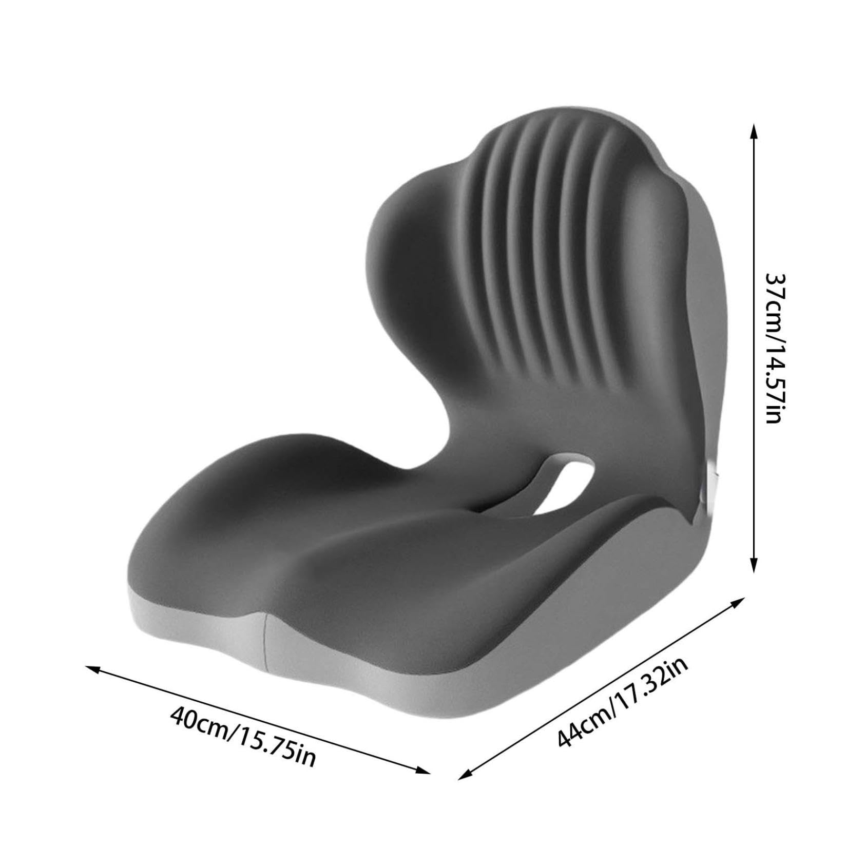 Cojín de espuma viscoelástica en forma de L con soporte lumbar, cojín ergonómico para silla de oficina y coche para mayor comodidad, ideal para el hogar, silla de ruedas y oficina