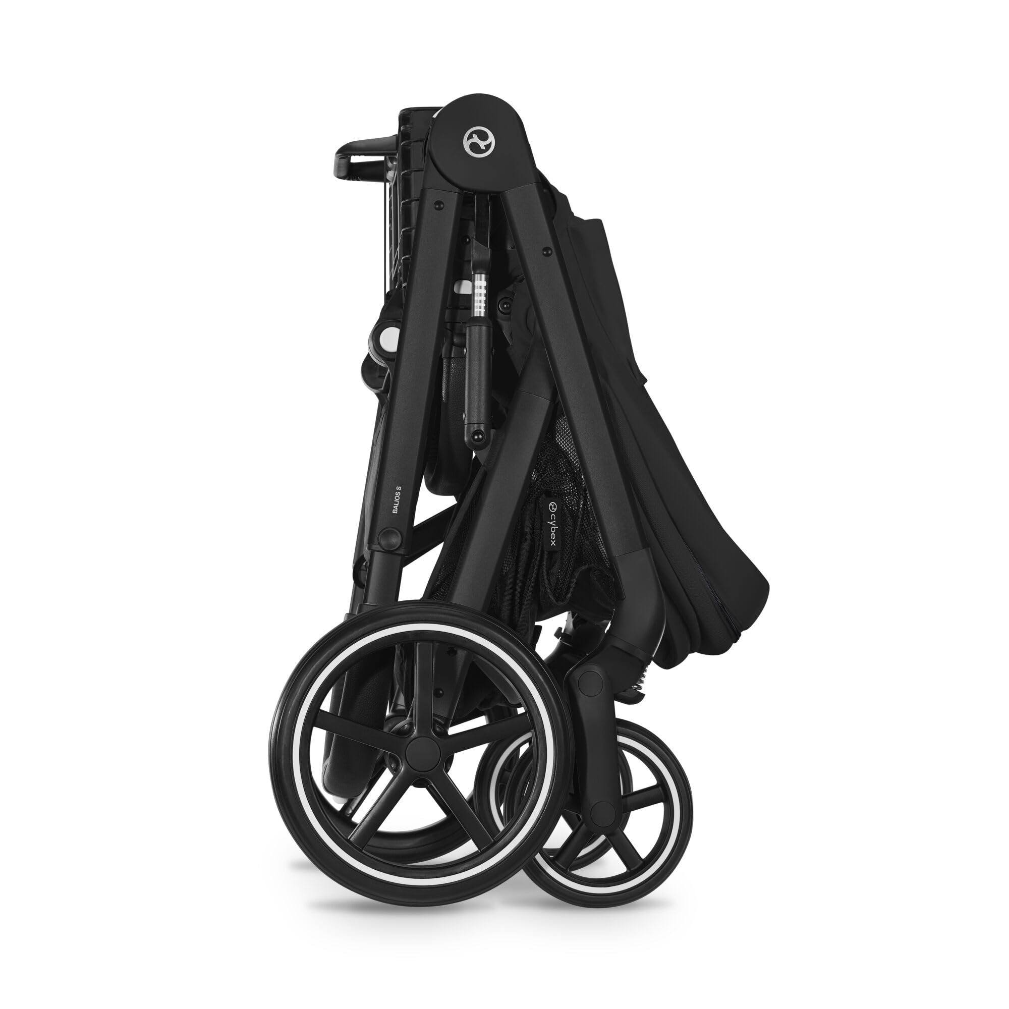 CYBEX Gold Cochecito Balios S Lux, Posición Reclinada Ergonómica, Sistema de Arnés con Una Sola Mano, Desde el Nacimiento Hasta 22 kg (Aprox. 4 Años), Moon Black