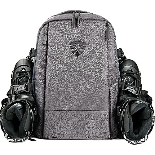 Flying Eagle Mochila de viagem com patins em linha Movimento, Cinza, Large, Mochilas de viagem