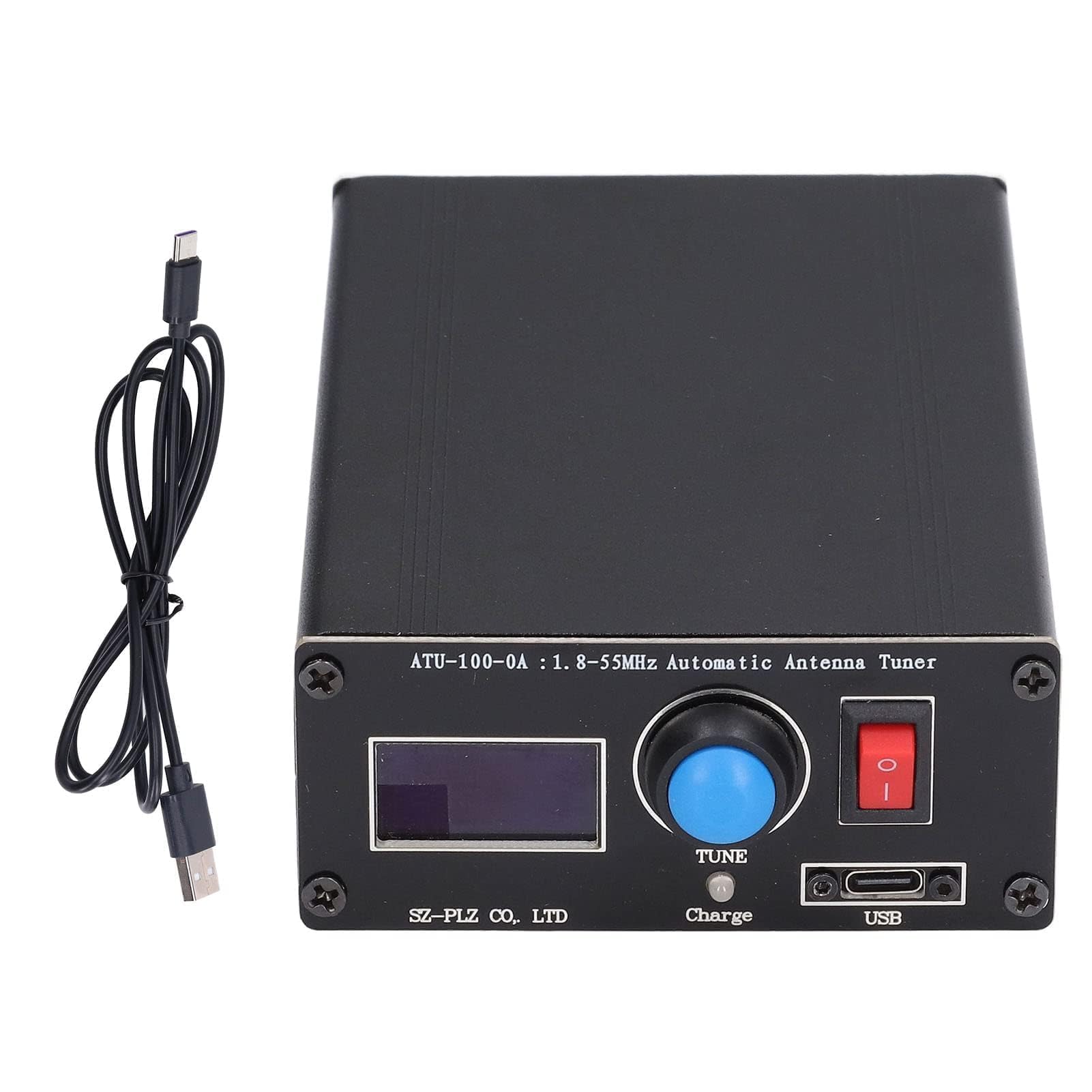 ATU‑100 Mini sintonizador automático de antena de 0,96 pulgadas, sintonizador automático de antena con cable USB, sintonizador de radio de 1,8 a 55 MHz