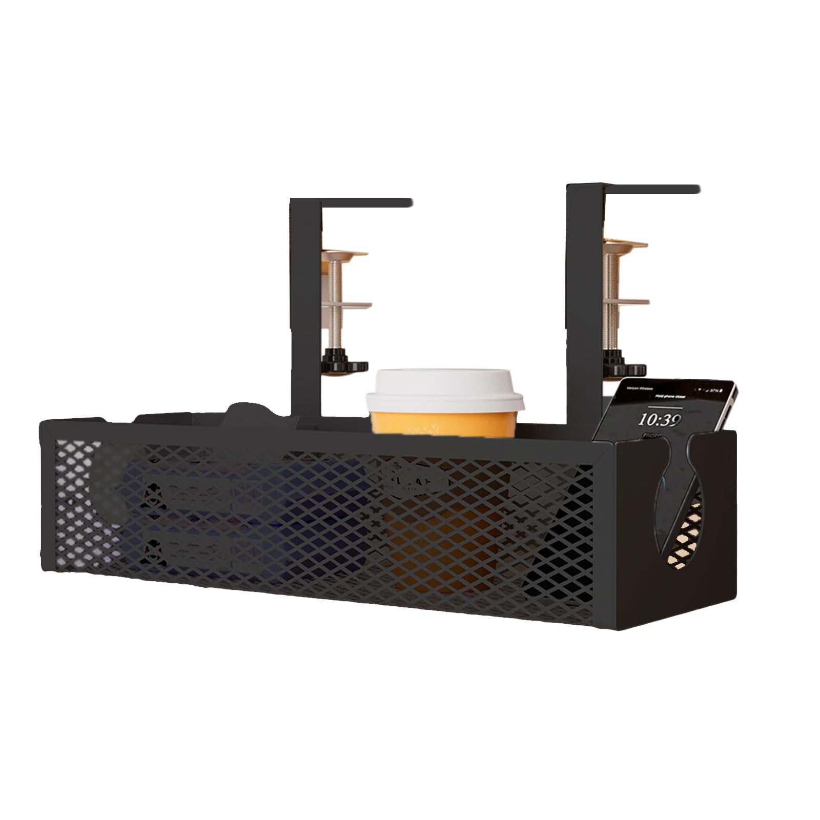 Hsioluted Black Meshes Desk Organizers Clamp-On Pencil Drawer Under Desk Drawer Easy To Instal Under Storage Drawers For Organizers