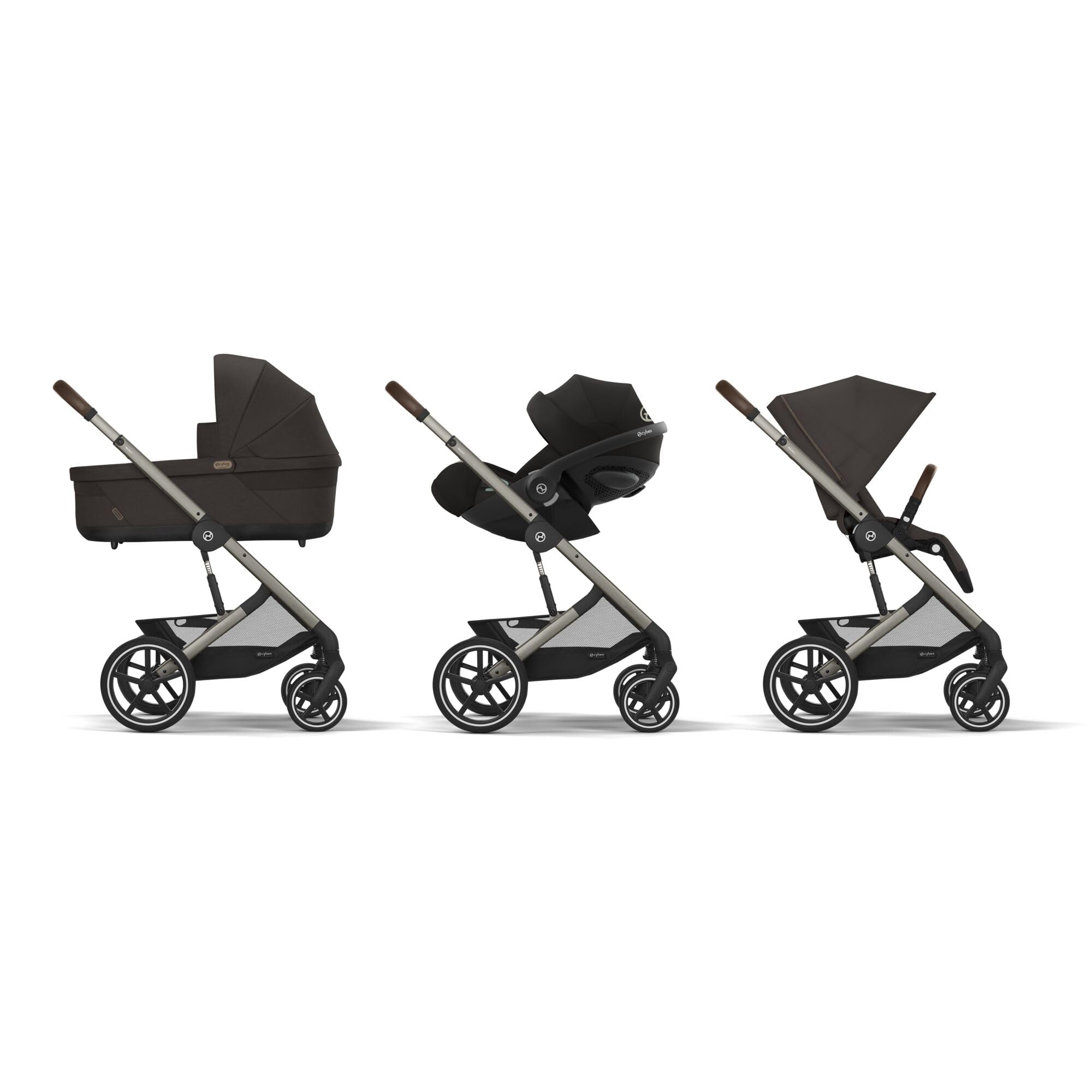 CYBEX Gold Balios S Lux Passeggino, Posizione Reclinabile Ergonomica, Sistema di Cintura con Una Sola Mano, Dalla Nascita Fino a 22 Kg (Circa 4 Anni), Chocolate Brown