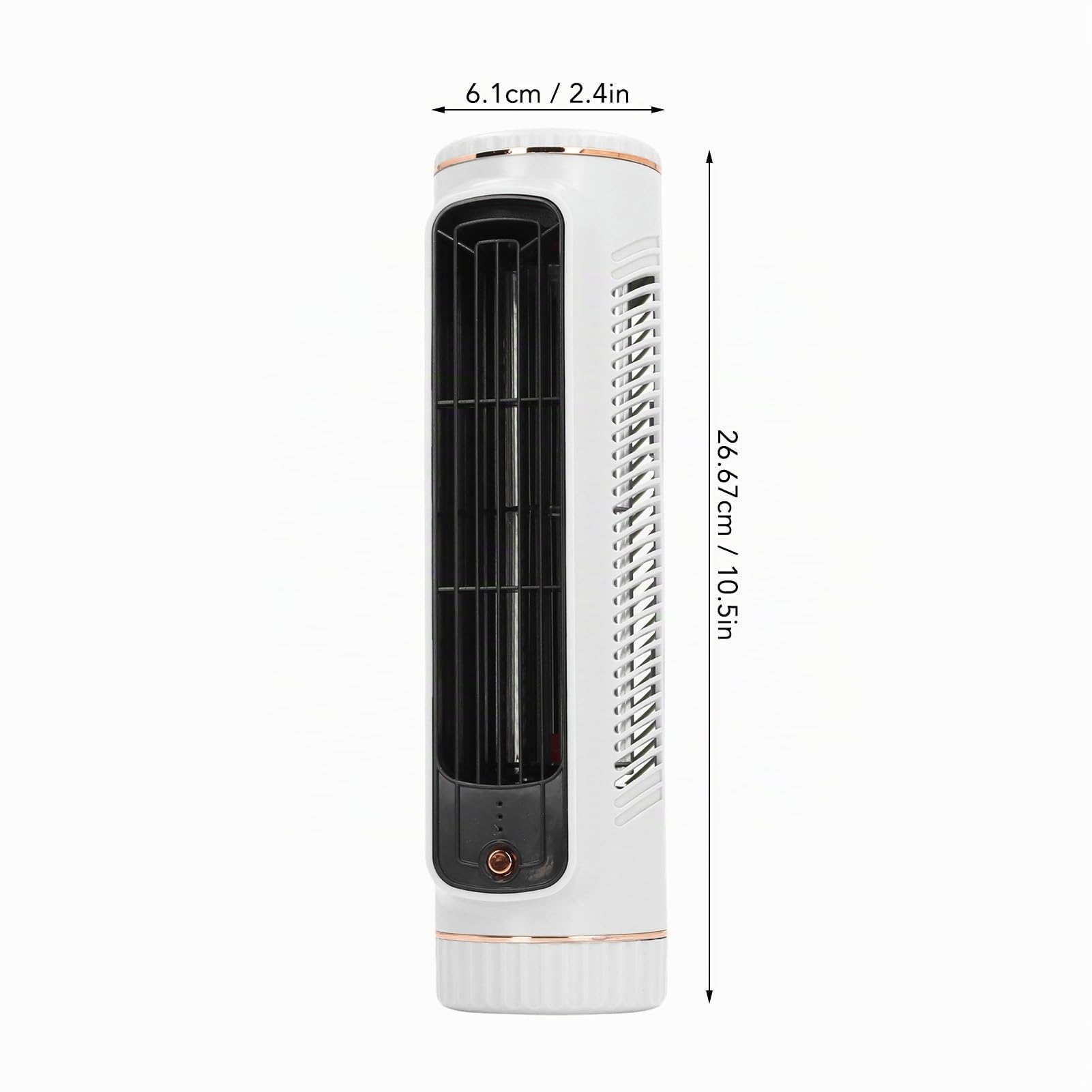 Topiky Ventilador Enfriador de Escritorio, Ventilador de Refrigeración de Mesa Silencioso sin Aspas con 3 Velocidades, Mini Recargable para Dormitorio, Oficina Al Aire Libre (WHITE)