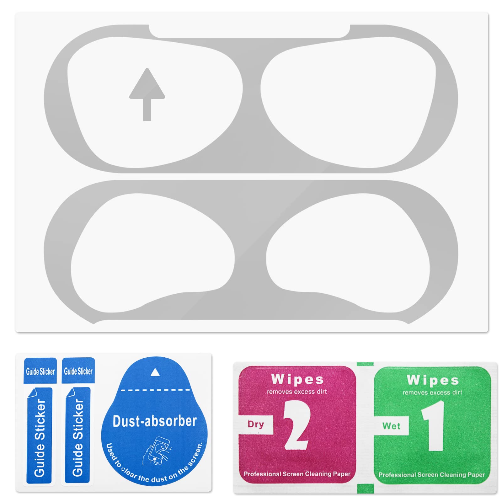 Senbos Dust Guard for Apple AirPods 3 Case, Ultra Slim Metal Sticker Protection Film, Dust-Proof & Scratch-Resistant Cover for AirPods 3rd Generation, Luxurious Look, Protects from Iron/Metal Shavings