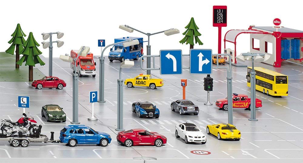 siku 5594, Road Signs and Street Lamps, Plastic, Multicolour, Versatile