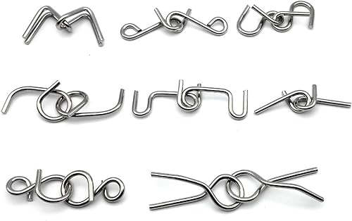 Miniatura 4 de 18 juegos de rompecabezas de metal para el cerebro Teasers IQ, juegos de rompecabezas de metal para adultos y niños